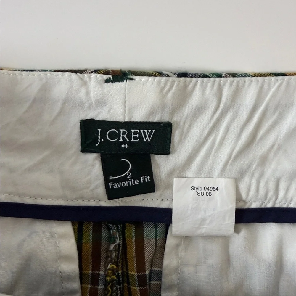 J. Crew Tartan Mini Skirt - Black,‎ Green, Yellow Y2K